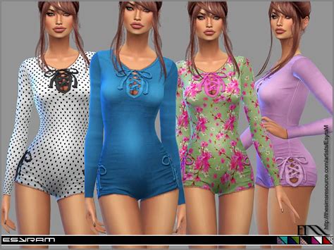 Bodysuit Found In Tsr Category Sims 4 Female Sleepwear Sims 4