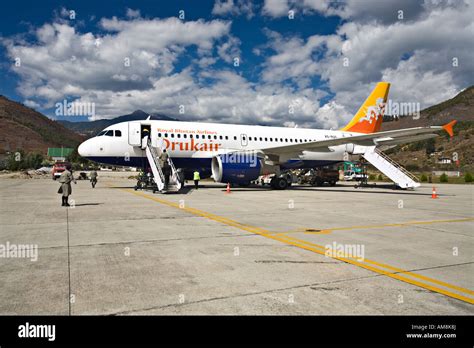 Druk Air Paro International Airport Paro Bhutan Stock Photo Alamy