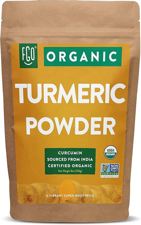 Fgo Organic Turmeric Powder W Curcumin Raw From India Oz Pack