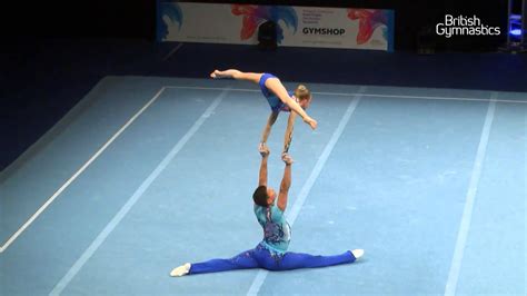 Silver Richmond Mixed Pair Senior 2015 Acrobatic Gymnastics British Championships Youtube