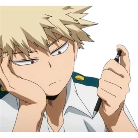 Back in season 3, when bakugou was kidnapped by the lov, kirishima was the only one that bakugou would have let take his hand. bakugou WhatsApp Stickers - Stickers Cloud