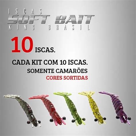 Isca Artificial Kit Soft Bait Kit Com Iscas Pesca Tucunar Robalo