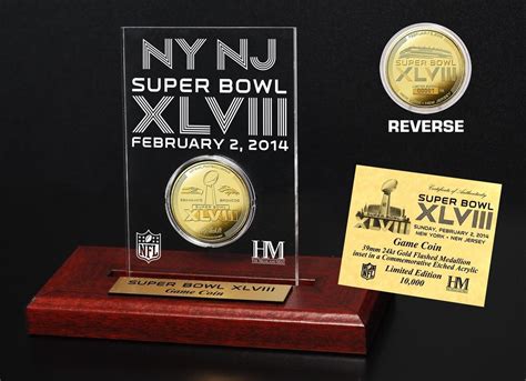Aaa Sports Memorabilia Llc Super Bowl 48 Gold Flip Coin Desktop