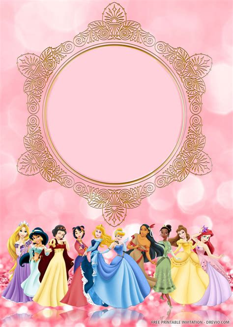 Disney Princess Invitation Templates Free Download Print Send Online