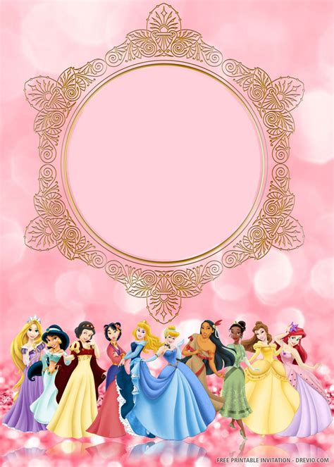 Free Printable Princess Invitation Templates Disney Princess