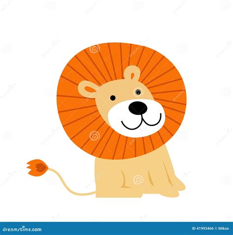 Happy Lion Cartoon Stock Vector Image 41993466