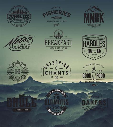 Retro Logo And Badges Cafe Hipster Vector Free Download