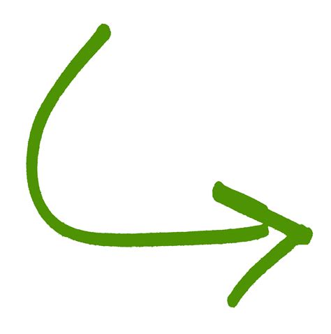 Green Curved Arrow