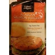 They're simple to make, check. Trident Seafoods Alaskan Salmon Burgers: Calories ...