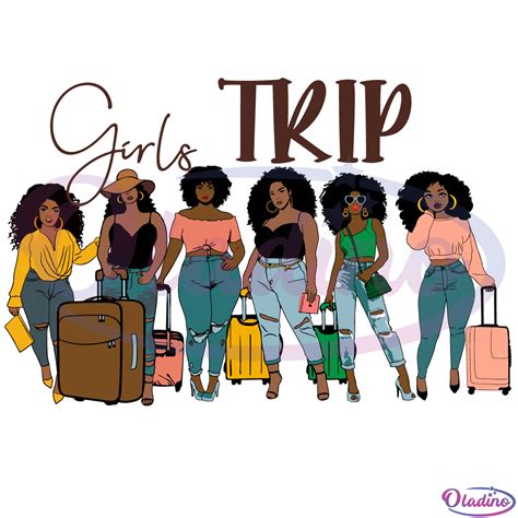 Girl Trip Svg Digital File Black Woman Svg