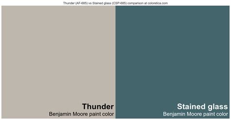 Benjamin Moore Thunder Vs Stained Glass Color Side By Side