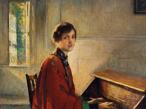 KUNSTDRUCK Frau spielt Klavier Ölgemälde Klavierspieler Etsy
