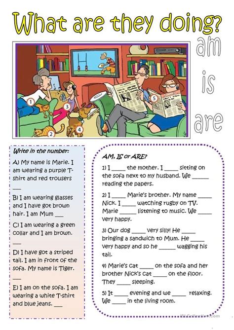 Practice With The Present Continuous Tense English Esl Worksheets For