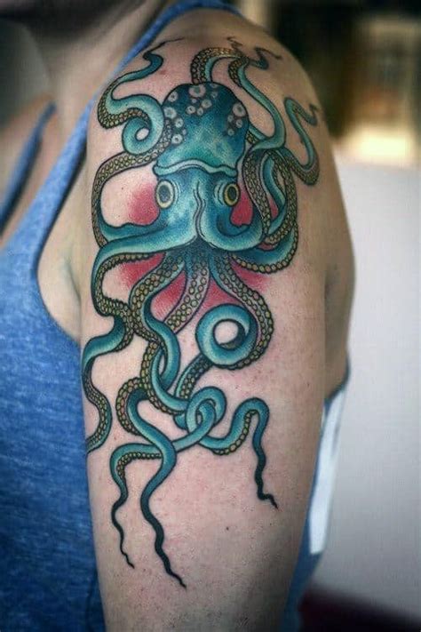 50 Traditional Octopus Tattoo Designs For Men Old School Ideas