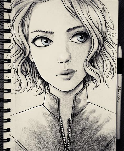 Black Widow Traditional By Natalico On Deviantart