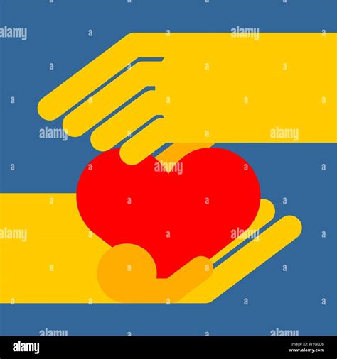 hands holding heart symbol of love vector illustration stock vector image and art alamy