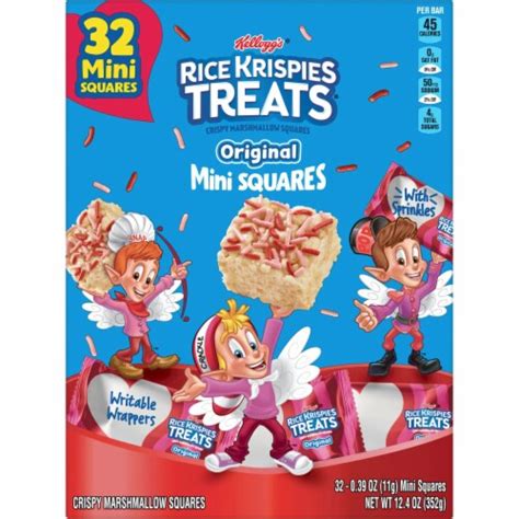Kellogg S Rice Krispies Treats Original With Holiday Sprinkles Mini Marshmallow Snack Bars