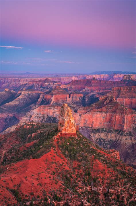 Grand Canyon National Park Point Imperial Summer Sunset Dusk Monsoon