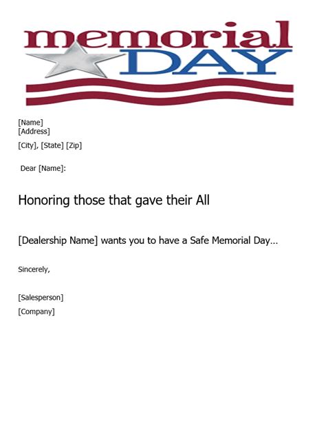 Holiday Letters Memorial Day 1 Nwautolink