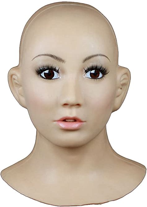 Soft Cyberskin Silicone Female Disguising Mask Pull Over Hood