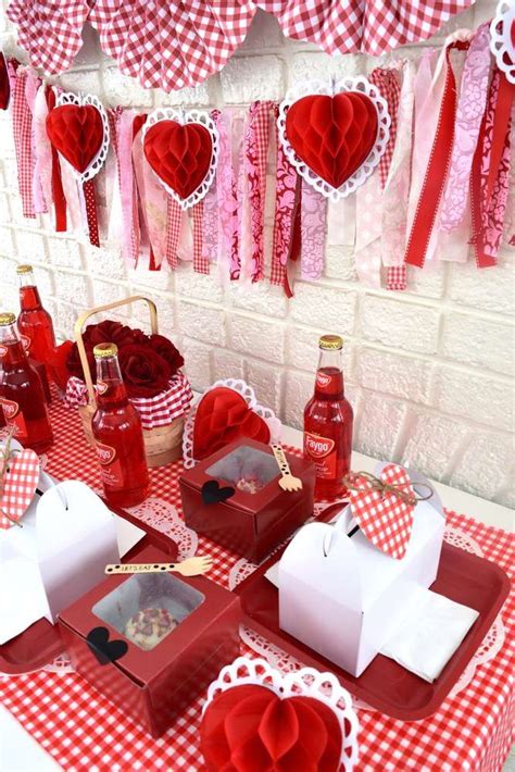 Valentine Picnic Party Valentines Day Party Ideas Photo 1 Of 13