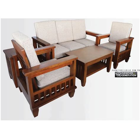 Yoohnah Mahogany Wood Upholstery Sofa Set Wood Sofa Solid Wood Sofa