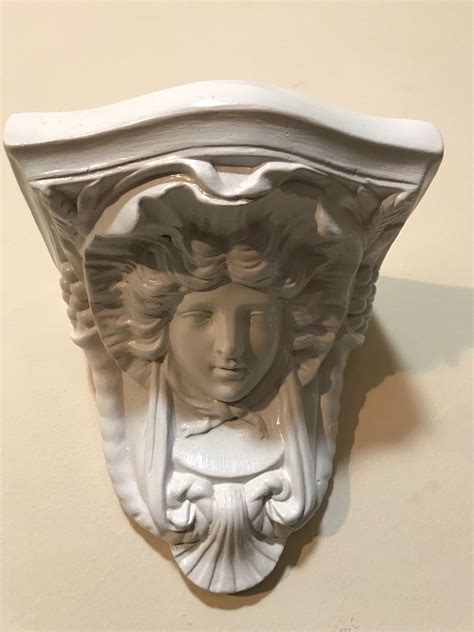 Here, your favorite looks cost less than you thought possible. White Plaster Wall Sconce Woman Face Shelf Hand painted ...