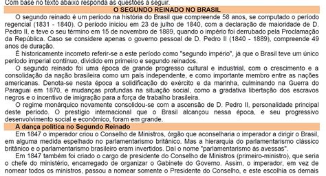 Atividades Sobre Segundo Reinado