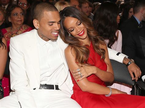 Chris Brown And Rihanna Are Sitting Next To Each Other At The Grammys