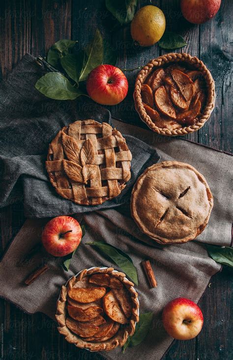 Apple Pies With Different Decorations Food Fall Recipes Food Photography