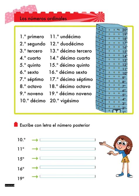 Ejercicio Online De Los Números Ordinales Spanish Worksheets Teaching