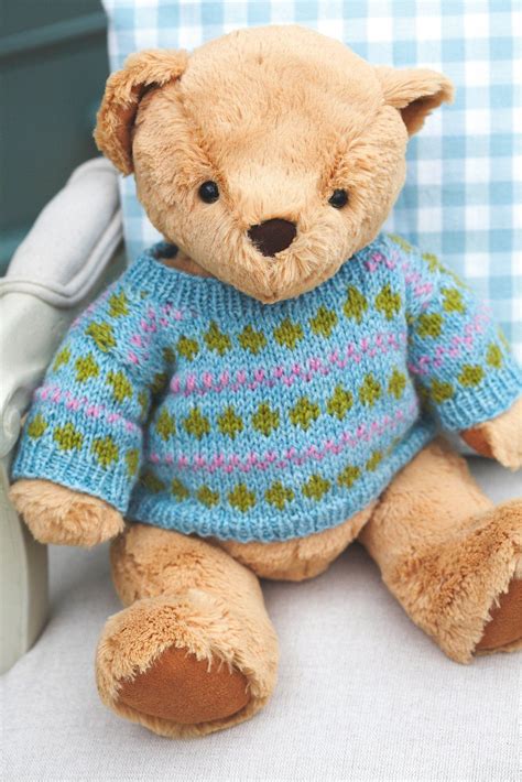 Vintage Jumper For Teddy Bear Knitting Pattern The Knitting Network