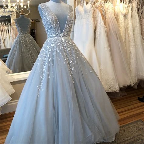 Customer reviews (1047)light wedding dresses. Light Blue Tulle Niab18092 Formal Wedding Dress Size 6 (S ...