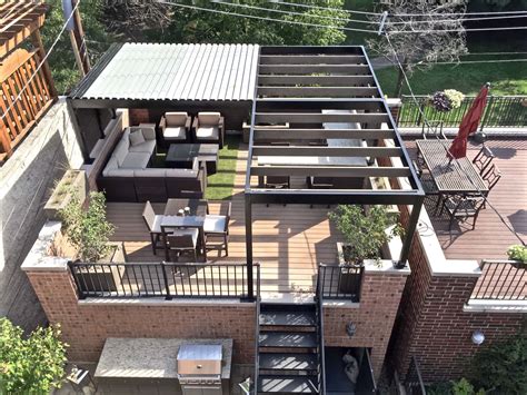 Rooftop Deck With Amenities Chicago Landscape Design Build Denver Co
