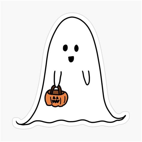 Trick Or Treat Ghost Sticker By Emlouisec13 Trick Or Treat Cute