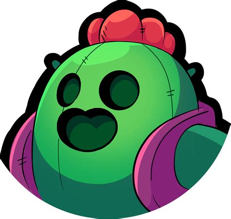 Download Spike Portrait Pinky Spike Brawl Stars Png Image With No