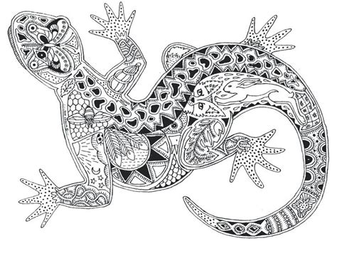 Zentangle Animals Gecko Zentangle Animals Colouring Pics Animal