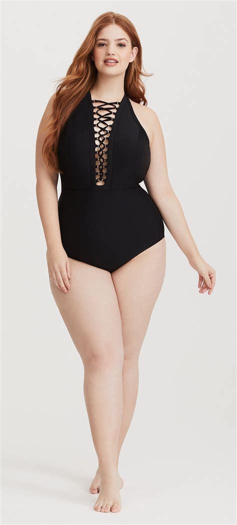 Plus Size Lattice One Piece Swimsuit Plus Size Swimwear Plus Size