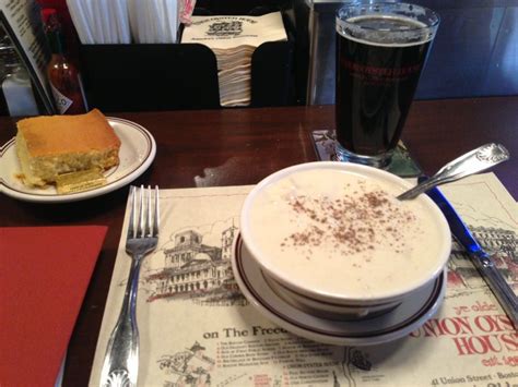 This creamy soup is perfect for those cold winter days. Union Oyster House http://www.unionoysterhouse.com/ # ...