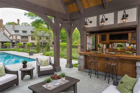 Douglas Vanderhorn Architects English Tudor Pool House Interior