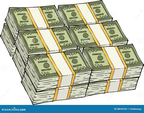 Pile Of Cash Stock Vector Illustration Of Isolated Cartoon 48630181