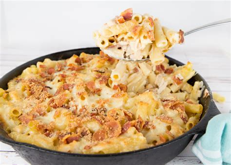 Of course there are tons of jarred pasta sauces﻿ you can buy, but making alfredo add chicken and season with salt and pepper. Chicken Alfredo Bake - Joy In Every Season