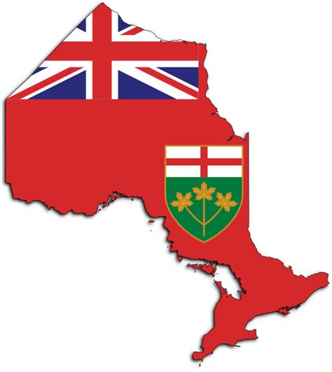 Ontario Map with Flag and Coat of Arms | Ontario, Ontario map, Canadian things