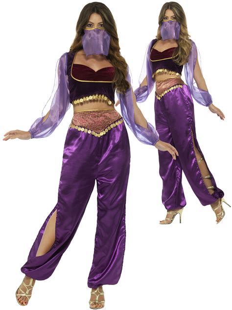 Ladies Arabian Princess Costume Adults Jasmine Belly Dancer Fancy Dress Womens 2477 Picclick