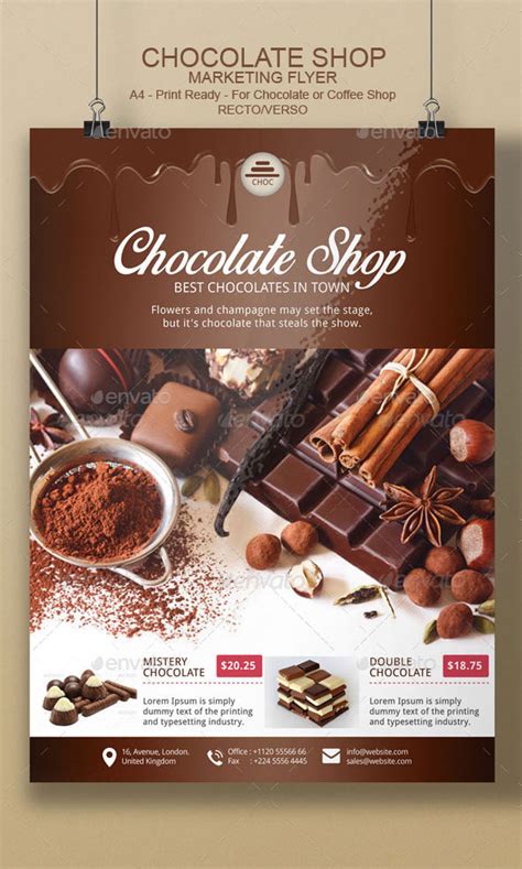 Chocolate Flyer Template By Blogankids Graphicriver