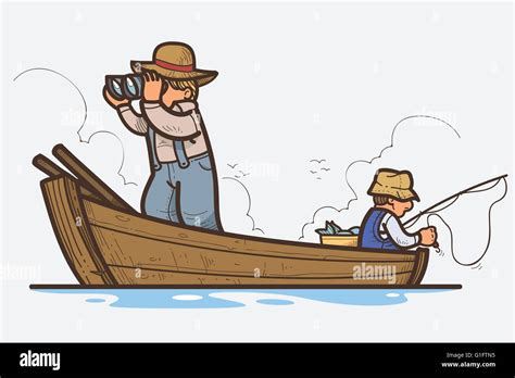 Men Fishing Boat Clip Art