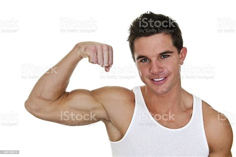 Muscular Man Flexing Stock Photo Download Image Now 20 24 Years 20