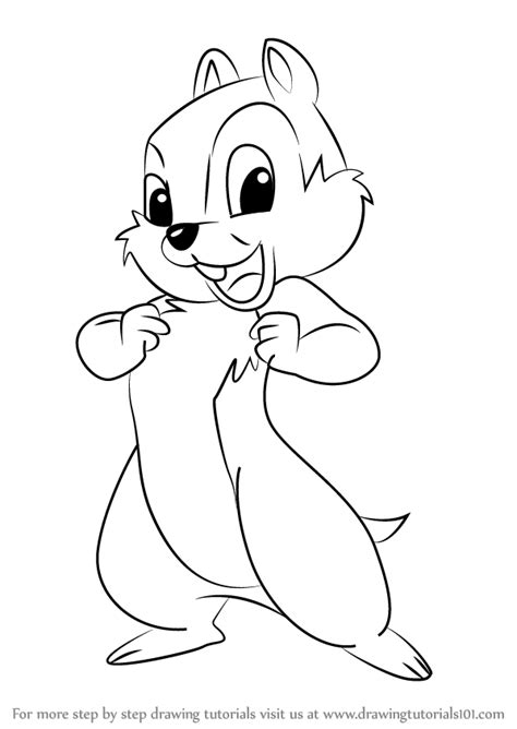 Learn How To Draw Chip From Chip And Dale Chip N Dale