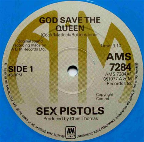 God Save The Sex Pistols Aandm God Save The Queen Counterfeit 12