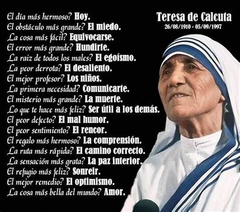See full list on personajeshistoricos.com Las 15 mejores frases de la Madre Teresa de Calcuta ...